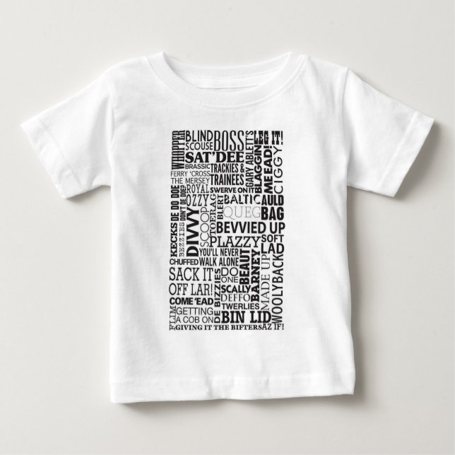 Scouse Words & Phrases Baby T-Shirt (Front)
