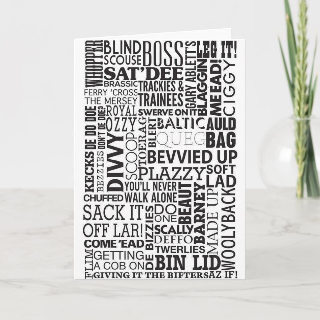Scouse Words & Phrases Card (Front)
