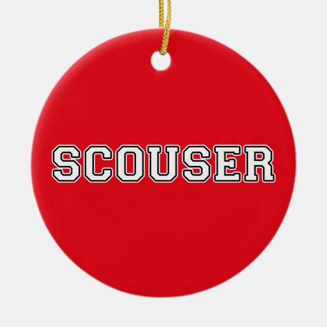 Scouser Ceramic Ornament (Front)