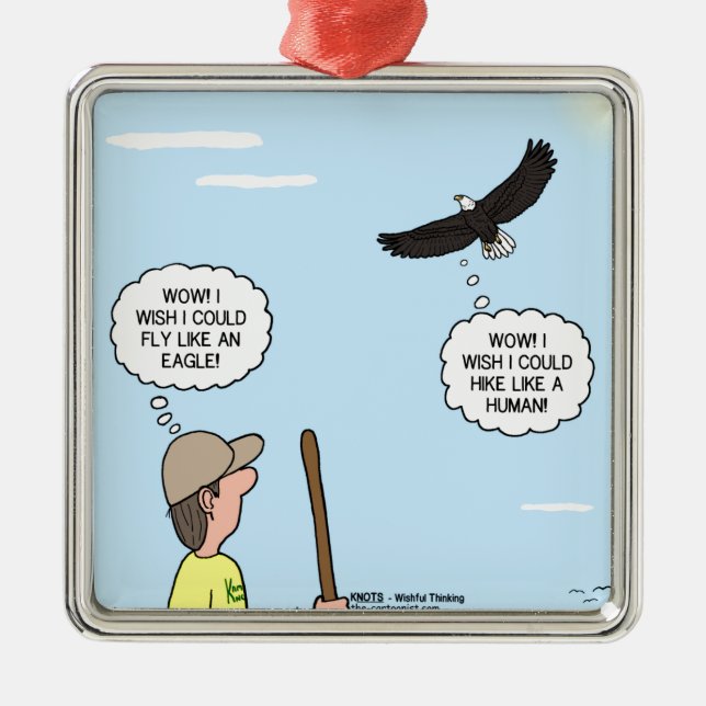 Scout and Eagle Thoughts Metal Ornament (Front)