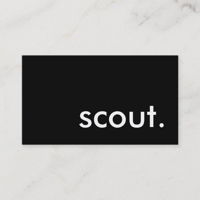 scout. business card (Front)