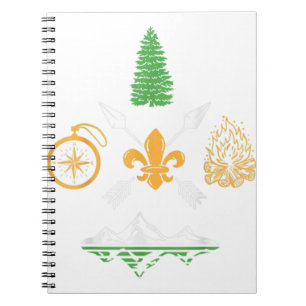 Scout Campfire Camp Compass Hiking Adventure Natur Notebook