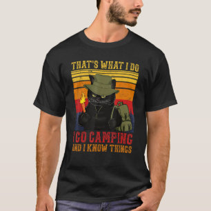 Scout Cat Camper I Go Camping And I Know Things T-Shirt