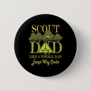 Scout Dad Leader Camping Scouting For Men Fathers  6 Cm Round Badge