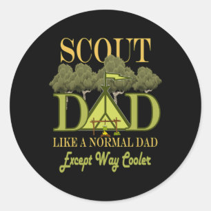 Scout Dad Leader Camping Scouting For Men Fathers Classic Round Sticker