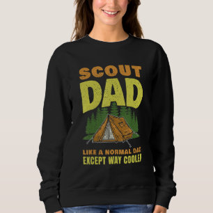 Scout Dad Life Scouting  Hiking Happy Camper Camp  Sweatshirt