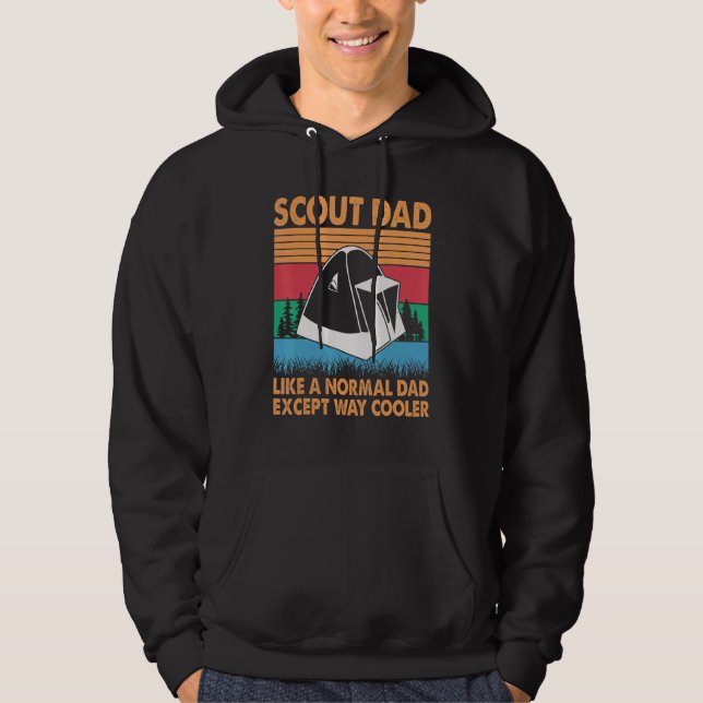 Scout Dad Way Cooler Than Normal Dad    Scouting Hoodie (Front)
