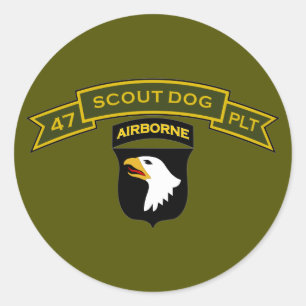 Scout Dog Platoons Classic Round Sticker
