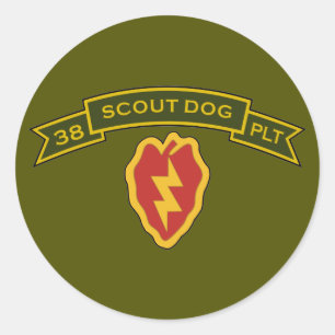 Scout Dog Platoons Classic Round Sticker