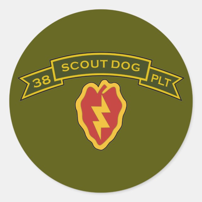 Scout Dog Platoons Classic Round Sticker (Front)
