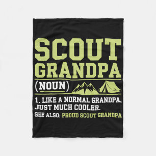 Scout Grandpa Funny Camping Hiking Mountain Gift Fleece Blanket