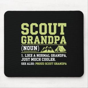 Scout Grandpa Funny Camping Hiking Mountain Gift Mouse Pad