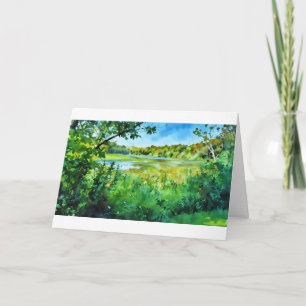 Scout Lake in Spring, Greendale, WI note card