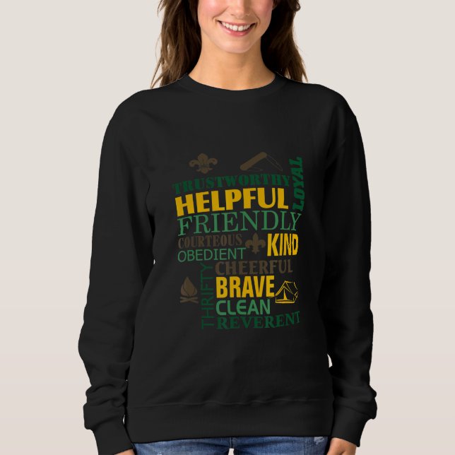 Scout Law Scouting Novelty Sweatshirt (Front)