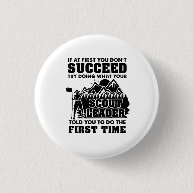 Scout Leader 3 Cm Round Badge (Front)