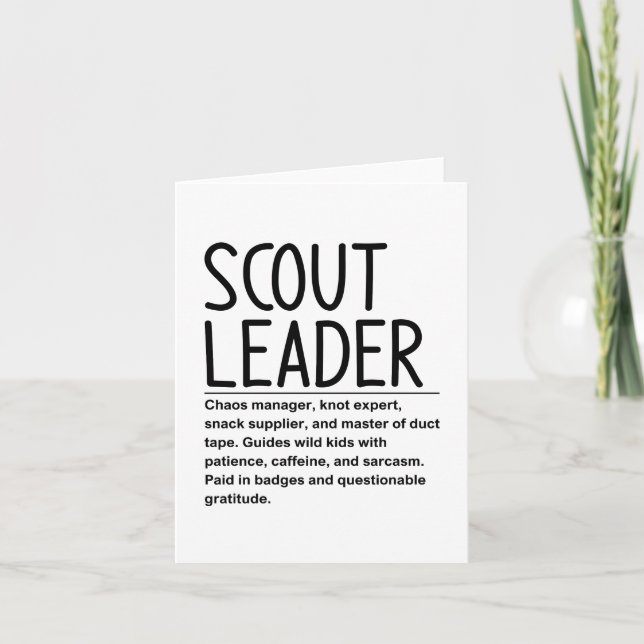 Scout leader card (Front)