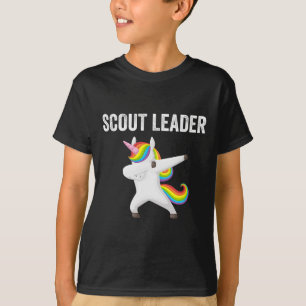 Scout Leader Dabbing Unicorn Funny Scouting Gift T-Shirt