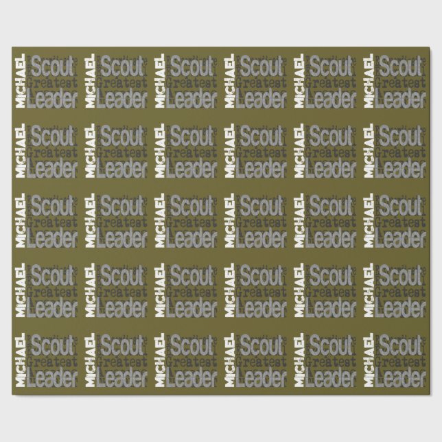 Scout Leader Extraordinaire CUSTOM Wrapping Paper (Seam)