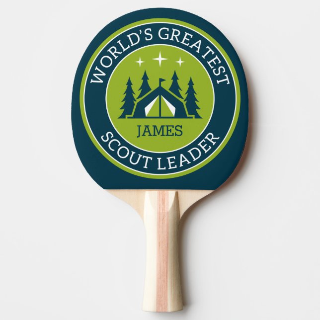Scout Leader Personalized Ping Pong Paddle (Front)