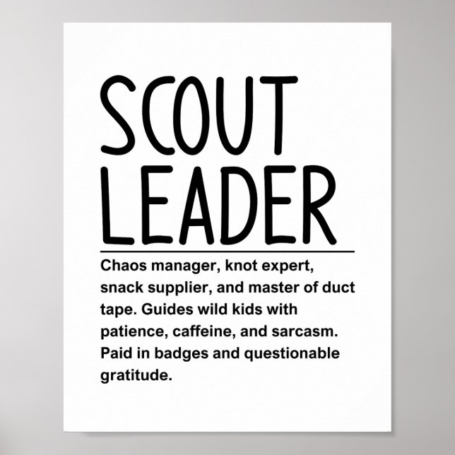Scout leader poster (Front)