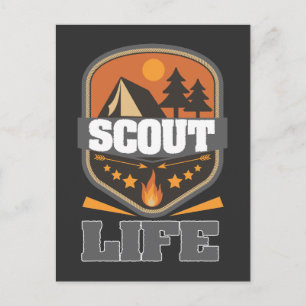 Scout Life Camping Scouting Leader Forest Adventur Postcard
