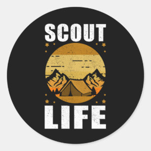 Scout Life   Camping Scouts Scouting Gift Classic Round Sticker