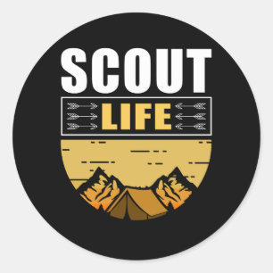Scout Life   Camping Scouts Scouting Gift Classic Round Sticker