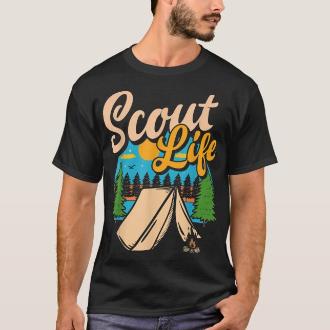 Scout Life Funny Scouting Lovers Camping Boys Girl T-Shirt (Front)