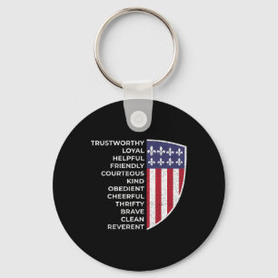 Scout Life Scouting Flag Lovers Hiking Happy Campe Key Ring