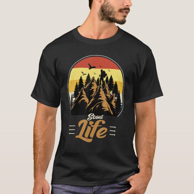 Scout Life Scouting Lovers Gifts Hiking Happy Camp T-Shirt (Front)