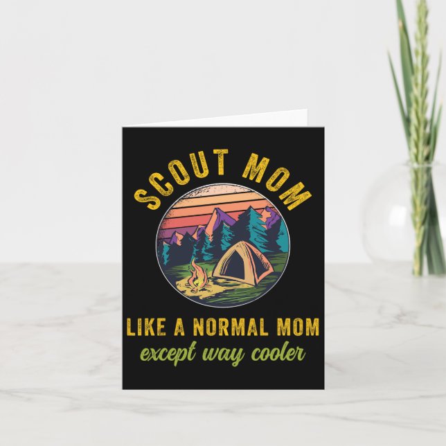 Scout Mum Scouting Troop Leader Boys Girls Camping Card (Front)