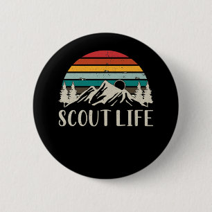 Scout Nature Forest Mountain Camper Adventure 6 Cm Round Badge
