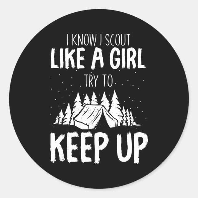 Scout Nature Uniform Wilderness Scouting Classic Round Sticker (Front)