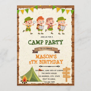Scout recruitment camp theme Invitation