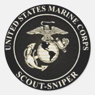 SCOUT SNIPER CLASSIC ROUND STICKER