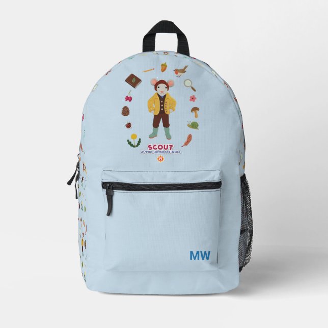 Scout & The Gumboot Kids Printed Backpack (Front)