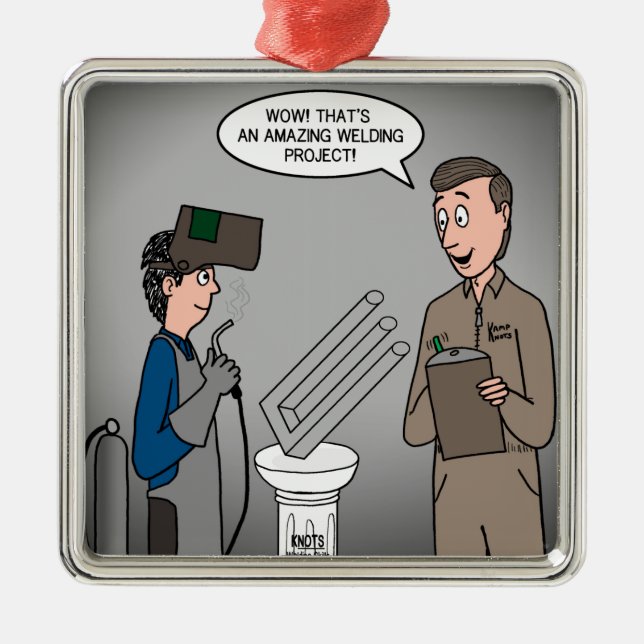 Scout Welding Metal Ornament (Front)