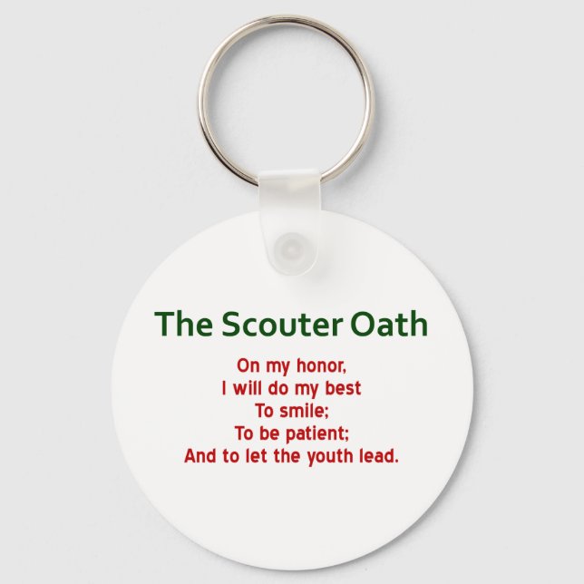 Scouter Oath Keychain (Spoof on the Scout Oath) (Front)
