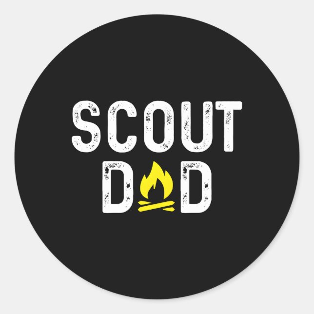 Scouting Dad Scout Dad Father Scout Classic Round Sticker (Front)