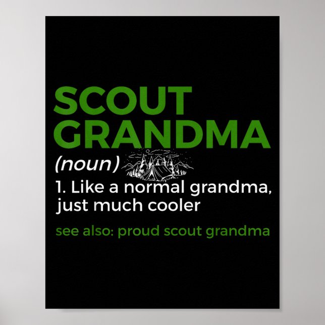 Scouting Funny Scout Grandma Definition Proud Scou Poster (Front)