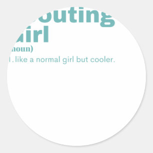 Scouting Girl - Scouting Classic Round Sticker