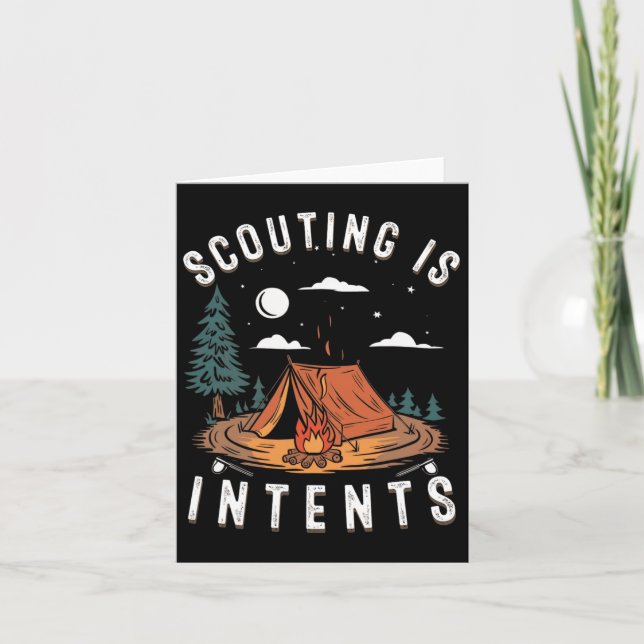 Scouting Is Intents Scout Funny Camping  Card (Front)