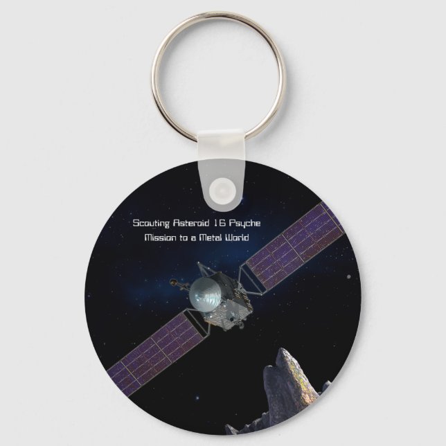 Scouting Mission to Asteroid 16 Psyche Key Ring (Front)