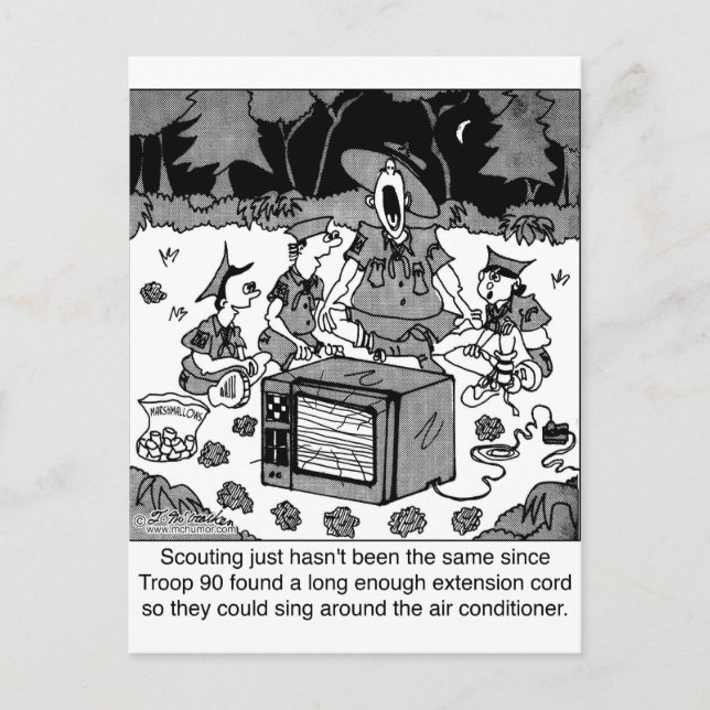 Scouting with Air Conditioners Postcard (Front)