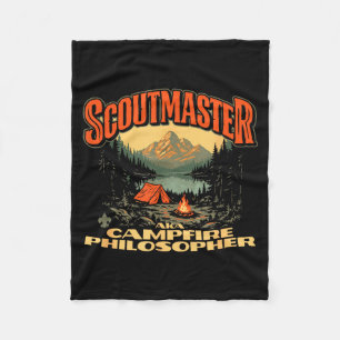 Scoutmaster_ Campfire Philosopher Funny Scouting Fleece Blanket