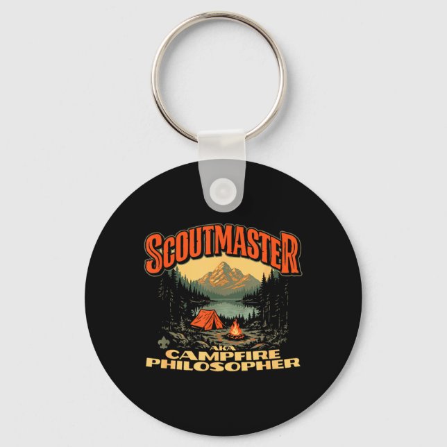 Scoutmaster_ Campfire Philosopher Funny Scouting Key Ring (Front)