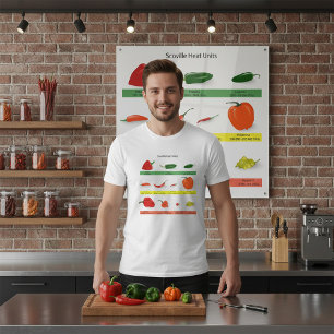 Scoville Heat Units Chili Pepper Chart  T-Shirt