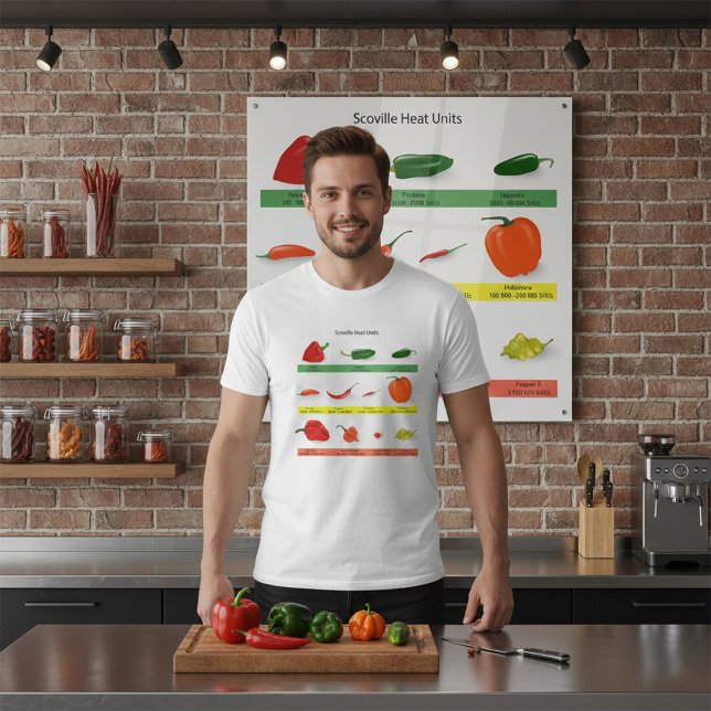 Scoville Heat Units Chili Pepper Chart  T-Shirt (Creator Uploaded)