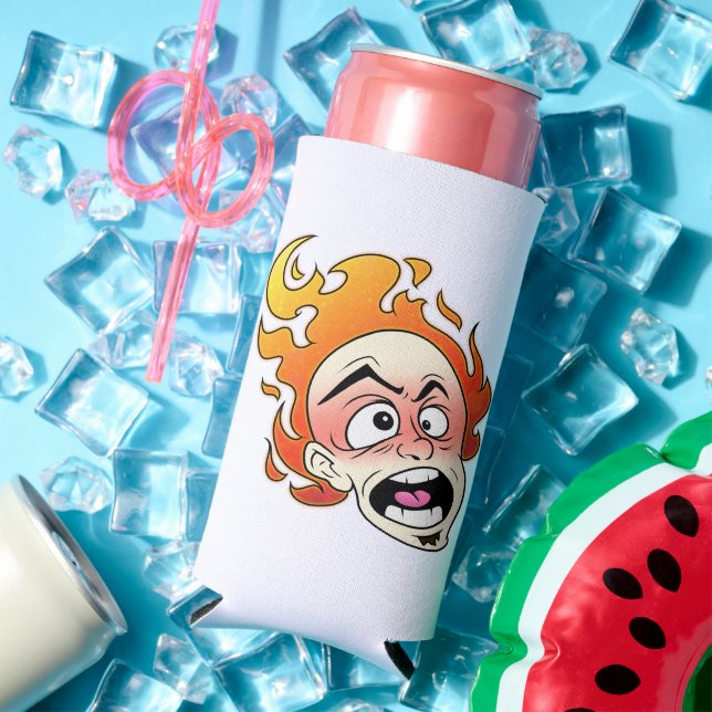 Scovillelicous Fire Foam Slim Seltzer Can Cooler (In Situ Summer)