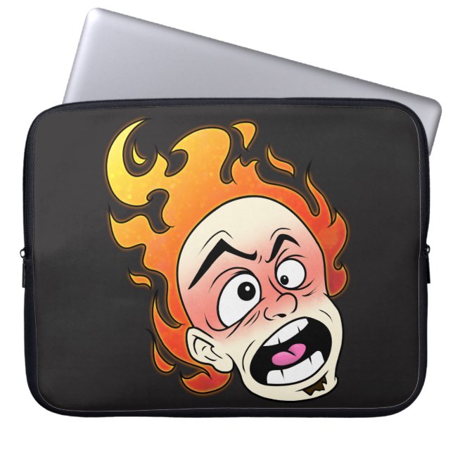 Scovillelicous Fire Head Neoprene Laptop Sleeve (Front)